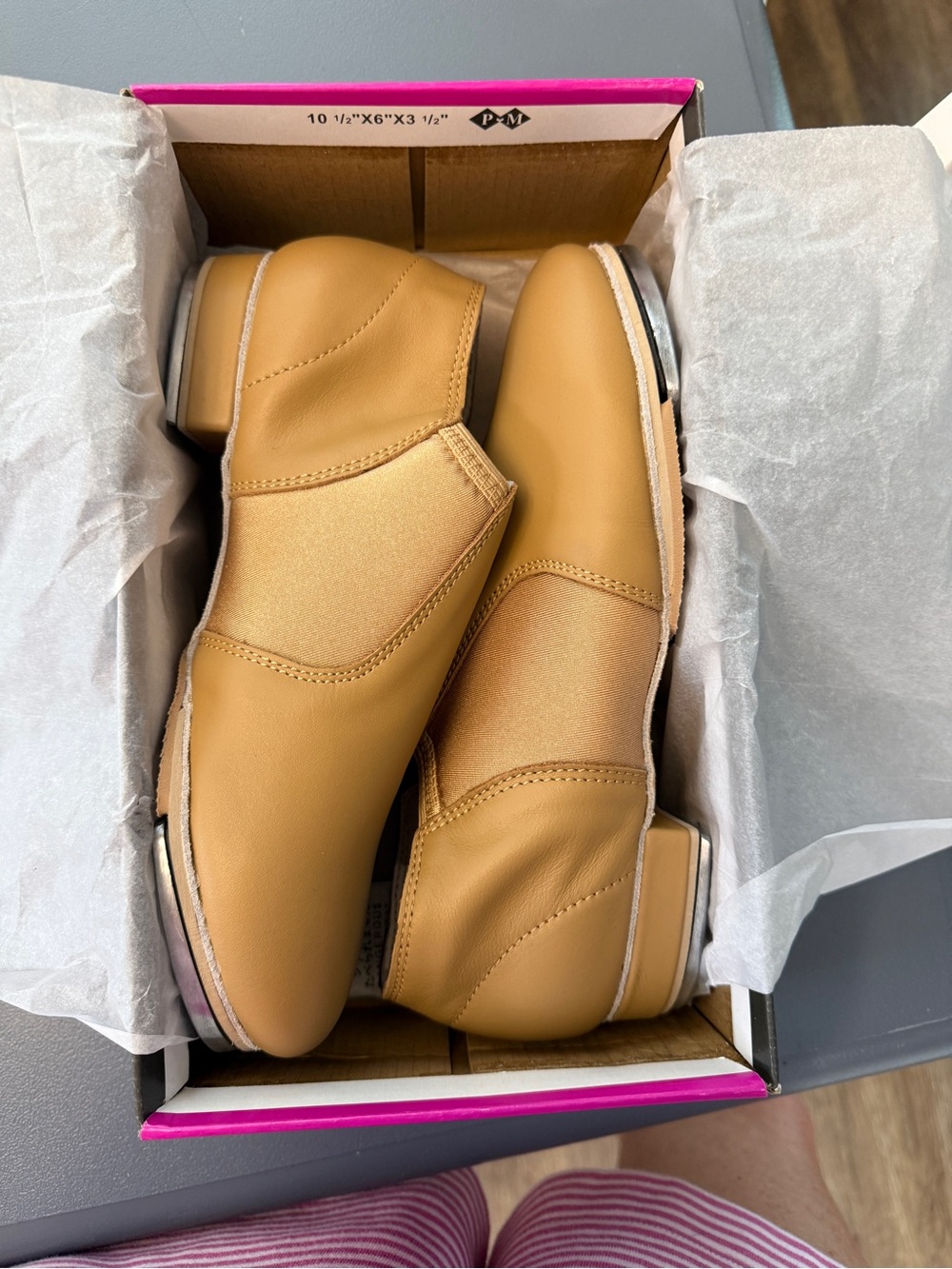 Revolution Dancewear Premium Stretch Tap Boot (Women’s Dark Tan) - New In Box